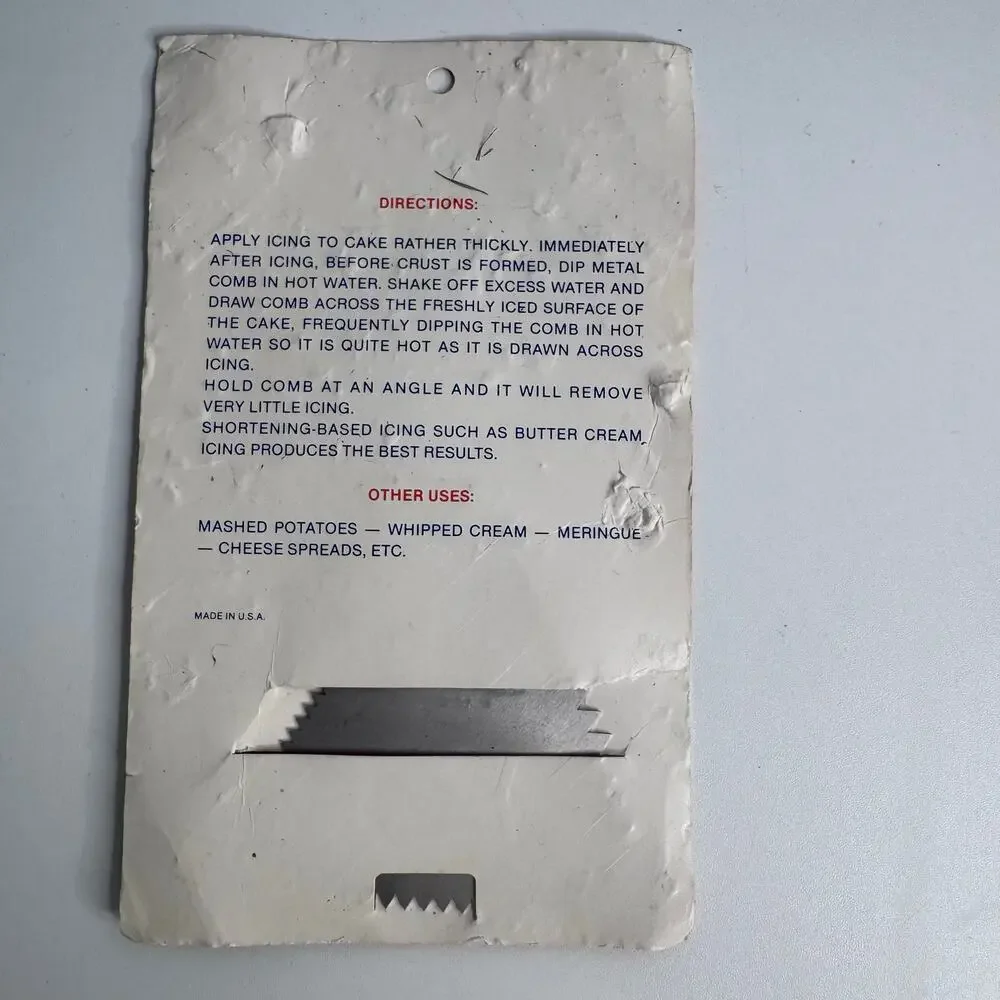 Vintage 13 Ateco Cake Icing Decorating Comb Triangle Edger Aluminum